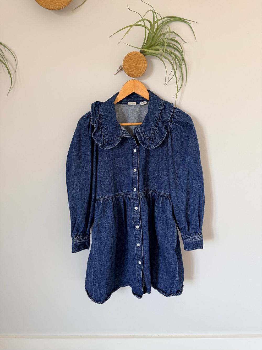 Levi’s Denim Ruffle-Collar Dress